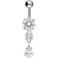 Wildcat Crystal Drop Bananabell - napakoru - 10,0 mm, Hopeinen metalli
