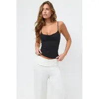 Gina Tricot  - Soft yoga ruched singlet - Tank tops - Musta - S - Naiset