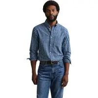 Gant Reg Indigo Check Shirt - Blue - XXXL