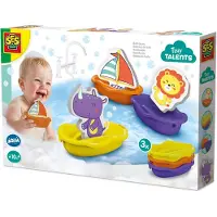 SES Creative Bath Time - Boats With Foam Animals - Multi/patterned - ONE SIZE