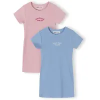 MINOTI Mekko vaaleansininen / roosa / tumma pinkki / valkoinen