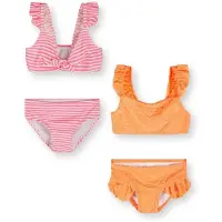 MINOTI Bikini oranssi / vaaleanpunainen / valkoinen