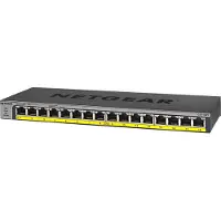 Netgear GS116LP 16-porttinen hallitsematon Gigabit PoE+-verkkokytkin, 76 W