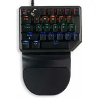 MediaRange MRGS100, Langallinen, USB, Mekaaninen, QWERTZ, RGB LED, Musta, Hopea