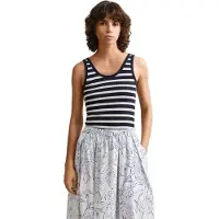 Gant Striped Ribbed Tank Top - Navy - L
