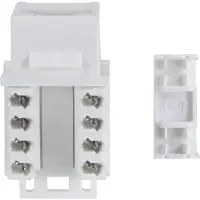 Logilink NK4056, Kulmikas, Valkoinen, RJ-45, RJ-45, Naaras, Naaras