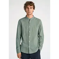 Lindbergh Linen/Cotton Shirt L/S - Green - L