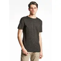 Lindbergh Mouliné O-Neck Tee S/S - Black - L
