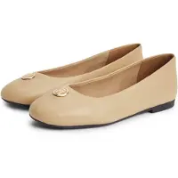 Tommy Hilfiger Ballerina 'TH Monogram Plaque' beige