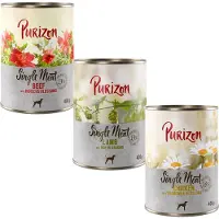 Purizon 6x400g Single Meat lajitelma kana, nauta, karitsa koiranruoka