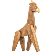 FableWood - Puufiguuri kirahvi 23 cm Pähkinä/Saarni