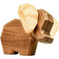 FableWood - Puufiguuri Norsu 8 cm Pähkinä/Saarni