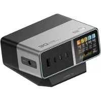Cuktech TA3005U 300W 5-in-1 Charging Station with Digital Display - Silver