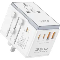 Dudao A35 Universal Travel Adapter White