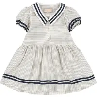 Konges Sløjd GOTS Allie Merimies Mekko Bleu Stripe Bleu Stripe 18 months 18 kuukautta Tytöt