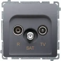 Kontakt Simon Basic antenniliitin, hopea matta