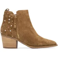 Carmela for woman. 16315102-CAMEL Leather Ankle Boots 163151 brown (41), 3 to 5 cm, Suede, Zip, Casual
