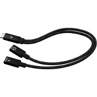 I-Tec C31DUALSPLITTERCBLPD, 0,3 m, USB C, 2 x USB C, USB 2.0, Musta