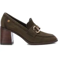Carmela for woman. 16113802-KAKI Suede moccasins 161138 khaki (40), 5 to 8 cm, Split Leather, None, Casual, Green, Classic