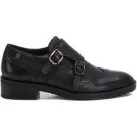 Carmela for woman. 16196302-NEGRO Leather Moccasins 161963 black (36), Flat, 1 to 3 cm, Buckle, Casual, Party, Classic
