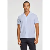 Lindbergh Casual Linen Blend Resort S/S - Blue - S
