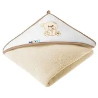 Akuku Baby hooded towel 100 x 100 cm ECRU/BEAR