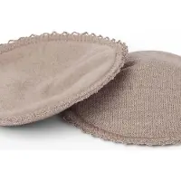 Smallstuff Breast Feeding Pads M, Dia. 13 Cm., Meriono Wool, Soft Powder Melange - Beige - M