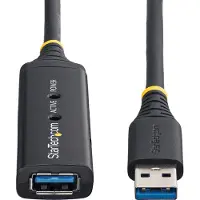 StarTech.com USB3AAEXT10M USB 3.2 Gen 1 aktiivinen -jatkokaapeli, 10 m, musta