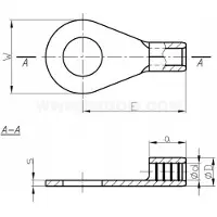 Hobby Hall Kaapelin pää Ko 120/12, kupari, galvanoitu, M12