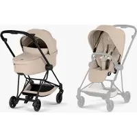 Cybex MIOS Comfort Yhdistelmävaunut, Matt Black/Cozy Beige