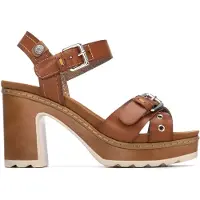Refresh for woman. 17529002-CAMEL Sandals 175290 brown (40), 5 to 8 cm, Buckle, Casual