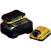 Stanley Tarvikesarja Starter Set V20; 18 V; 2x2,0 Ah + latauslaite