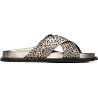 Carmela for woman. 16305302-PLOMO Leather Sandals 163053 grey (36), Flat, None, Casual