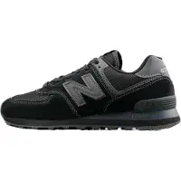 New Balance for man. ML574V3 Trainers 574 Core black (45), Leather, Flat, Laces, Casual