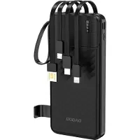 Dudao K11 Pro 20000mAh Powerbank sisäänrakennetuilla kaapeleilla - musta