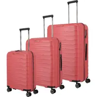 Travelite Mooby 4-pyöräinen Matkalaukkusetti 3-osainen Lila