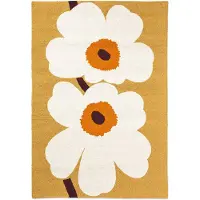 Marimekko Unikko 60th Anniversary matto ulkokäyttöön 200 x 280 cm, oranssi