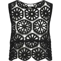 JDY Jdyvic S/L O-Neck Top Knt - Black - M