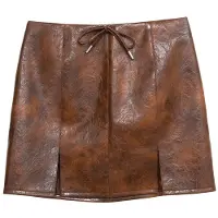Laagam Juna Brown Short Skirt - Brown - L