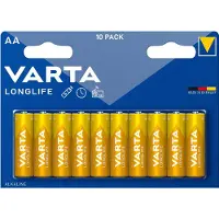 Varta 4106101761, Kertakäyttöinen akku, AA, Alkali, 1,5 V, 10 kpl, 10 vuosi/vuosia (04106101761)