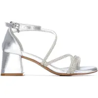 Xti for woman. 14534104-PLATA Sandals 145341 silver (38), 5 to 8 cm, Buckle, Casual, Party