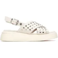 Xti for woman. 14523902-HIELO Sandals 145239 off-white (40), Flat, Buckle, Casual