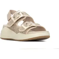 Carmela for woman. 16326701-BEIGE Sandals 163267 beige (37), Fabric, 3 to 5 cm, Buckle, Casual