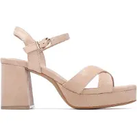 Xti for woman. 14528802-BEIGE Sandals 145288 beige (37), 5 to 8 cm, Buckle, Casual, Sport, Classic