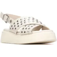 Xti for woman. 14523902-HIELO Sandals 145239 off-white (38), Flat, Buckle, Casual