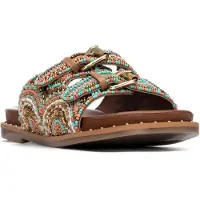 Carmela for woman. 16320002-CORAL Sandals 163200 multicoloured (36), Fabric, Flat, None, Casual, Multicolor