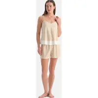 Dagi Pyjamashortsit beige / kerma