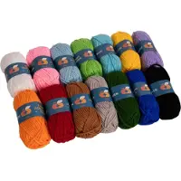 Colorations - Acrylic Yarn Set 4 mm - 14 Colors