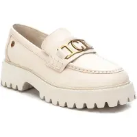 Carmela for woman. 16087902-HIELO Leather moccasins 160879 ice (38), White, 1 to 3 cm, None, Casual, Classic