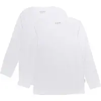 Minymo Basic 35 -T-Shirt Ls (2-Pack) - White - 104